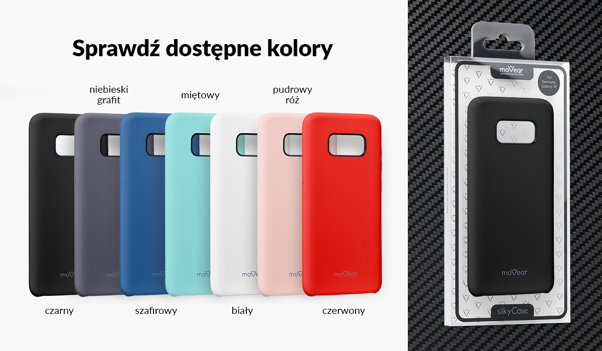 Silikonowe etui do Samsung S8 dostępne w wielu kolorach