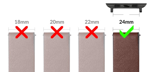 moVear Adapter do paska 24mm ze stali nierdzewnej na Apple Watch 9/8/7/6/SE/5/4/3/2/1 (45/44/42mm) & Ultra (49mm) moVear Czarny Adapter paska zegarkowego z mocowaniem szerokości 24mm na Apple Watch 9/8/7/6/SE/5/4/3/2/1 (45/44/42mm) & Ultra (49mm).