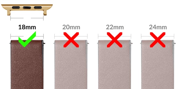 moVear Adapter do paska 18mm ze stali nierdzewnej na Apple Watch 8/7/6/SE/5/4/3/2/1 (41/40/38mm) moVear Złoty Adapter paska zegarkowego z mocowaniem szerokości 18mm na Apple Watch 8/7/6/SE/5/4/3/2/1 (41/40/38mm).