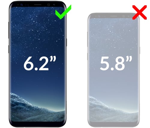 Kompatybilność etui flipSide S z telefonem Samsung Galaxy S8+ (6.2 Skórzane etui moVear flipSide S pasuje do telefonu Samsung Galaxy S8+ (6.2