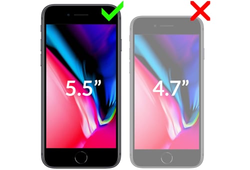 Kompatybilność etui flipSide C z telefonem Apple iPhone 8 Plus (5.5 Skórzane etui moVear flipSide C pasuje do telefonu Apple iPhone 8 Plus (5.5