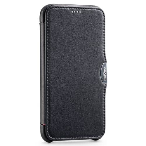 moVear flipSide C | Magnetyczny klips przytrzymuje klapkę etui bliżej ekranu iPhone Xr moVear flipSide C | Metalowy klips i magnetyczne zapięcie klapki etui do iPhone Xr