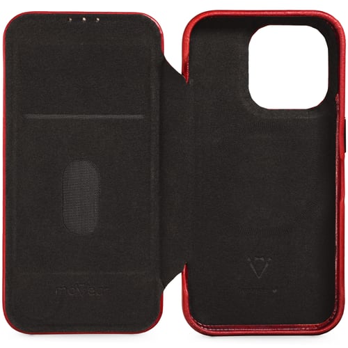 moVear flipSide 4S | Miękkie wnętrze etui z czarnej mikrofibry chroni telefon iPhone 14 moVear flipSide 4S | Miękkie wnętrze z czarnej mikrofibry chroni iPhone 14