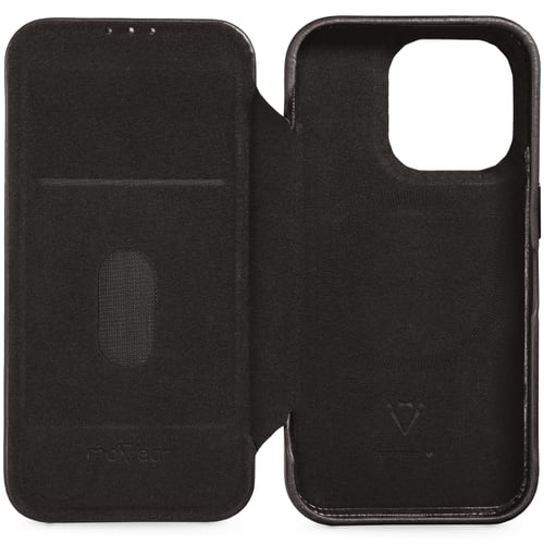 moVear flipSide 4S | Miękkie wnętrze etui z czarnej mikrofibry chroni telefon iPhone 14 (6,1 moVear flipSide 4S | Miękkie wnętrze z czarnej mikrofibry chroni iPhone 14 (6,1
