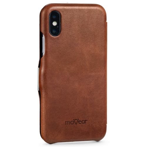 moVear flipSide C | Łatwa rozmowa przy zamkniętej klapce pokrowca na Apple iPhone X Xs moVear flipSide C | Wycięcie na głośnik w klapce etui na Apple iPhone X Xs