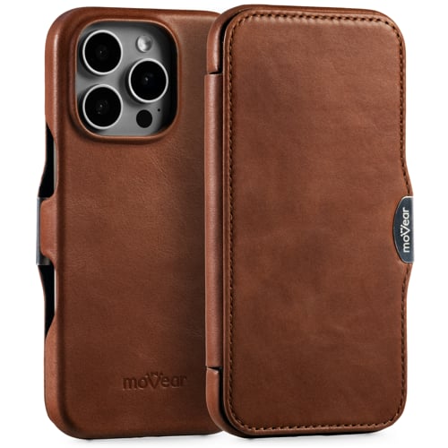moVear flipSide 4C | Precyzyjne wykonanie i szycie etui na Apple iPhone 16 Pro (6.3 moVear flipSide 4C | Precyzyjnie szyty pokrowiec do Apple iPhone 16 Pro (6.3
