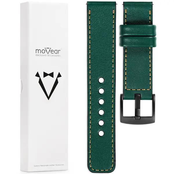 Contents of the moVear for Samsung Galaxy Watch 3 (45mm) / Watch (46mm) / Gear S3 What is included in the original packaging of the strap for the watch / smartwatch - moVear Prestige 22mm for Samsung Galaxy Watch 3 (45mm) / Watch (46mm) / Gear S3