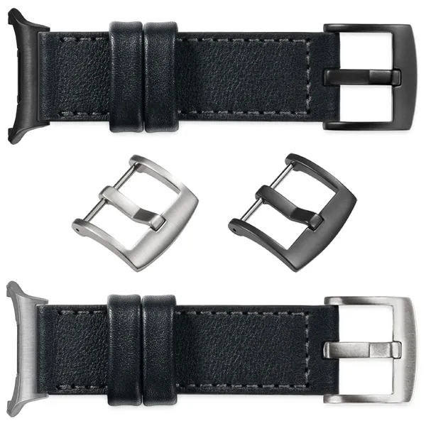 You can choose moVear Prestige C1 for Samsung Galaxy Watch Ultra with a buckle in one of many colors: (Black matte, Brushed silver, Polished silver, Brushed gold, Polished gold, Creamy brushed gold (18mm), Rose gold brushed, Rose gold polished, ). Polish production of moVear belts Prestige C1 22mm to Samsung Galaxy Watch Ultra it is also possible to personalize the color of the buckle.