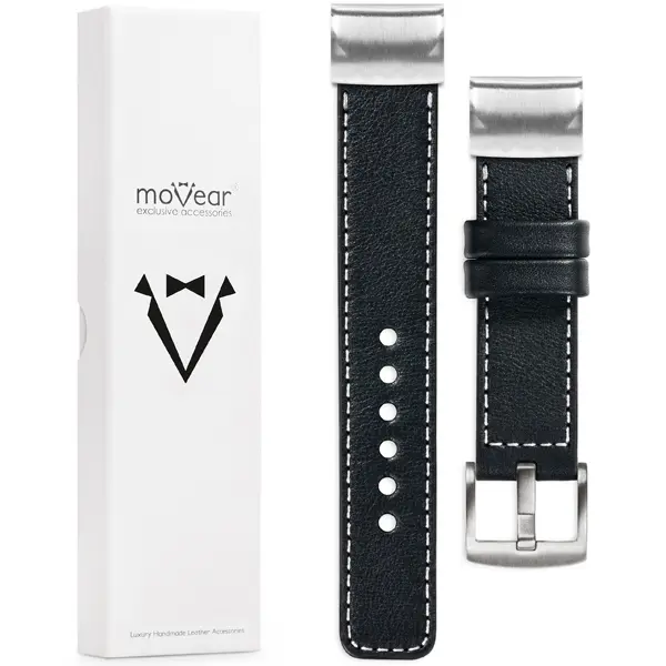 What is included in the package: leather strap moVear Prestige C1 with fastening [MODEL_RZĄDZENIA] for Fenix / Forerunner / Epix / Instinct / Enduro / Quatix / MARQ - 47/45mm 