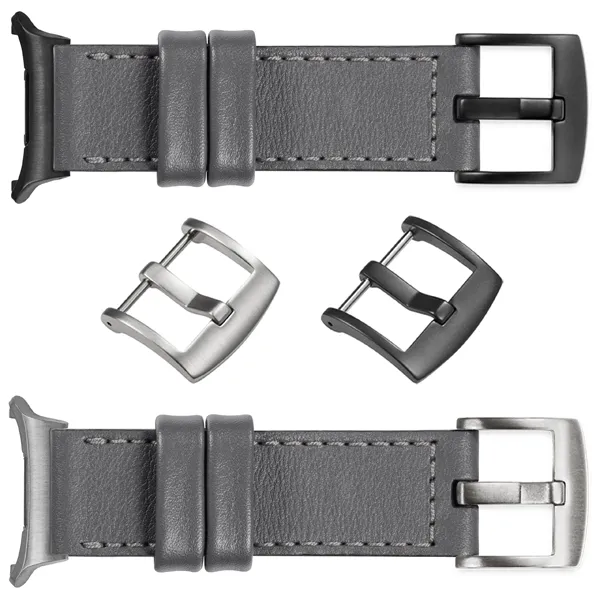 Pasek moVear Prestige C1 dla Samsung Galaxy Watch Ultra możesz wybrać z klamrą w jednym z wielu kolorów: (Czarny matowy, Srebrny szczotkowany, Srebrny polerowany, Złoty szczotkowany, Złoty polerowany, Kremowe złoto szczotkowany (18mm), Różowe złoto szczotkowany, Różowe złoto polerowany, ). Polskiej produkcji paski moVear Prestige C1 24mm do Samsung Galaxy Watch Ultra to również możliwość personalizacji koloru klamry / sprzączki.