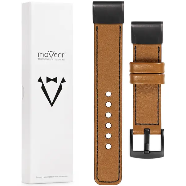 What is included in the package: leather strap moVear Prestige C1 with fastening [MODEL_RZĄDZENIA] for Fenix / Instinct - 43/42/40mm 