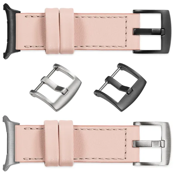 You can choose moVear Prestige C1 for Samsung Galaxy Watch Ultra with a buckle in one of many colors: (Black matte, Brushed silver, Polished silver, Brushed gold, Polished gold, Creamy brushed gold (18mm), Rose gold brushed, Rose gold polished, ). Polish production of moVear belts Prestige C1 24mm to Samsung Galaxy Watch Ultra it is also possible to personalize the color of the buckle.