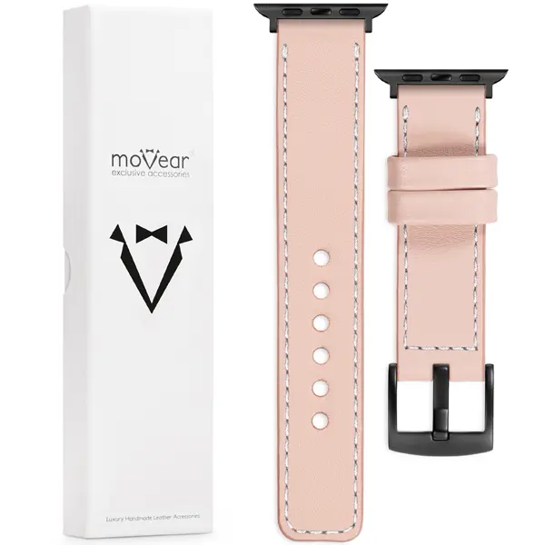 Zawartość zestawu moVear do Apple Watch 10/9/8/7/6/SE/5/4/3/2/1 (46/45/44/42mm) & Ultra (49mm) Co zawiera oryginalne opakowanie moVear Prestige C1 skórzanego paska do zegarka / smartwatcha - moVear Prestige 22mm do Apple Watch 10 / 9 / 8 / 7 / 6 / 5 / 4 / SE (46/45/44mm) & Ultra (49mm)