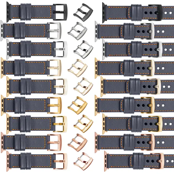 Pasek moVear Prestige C1 dla Apple Watch 10/9/8/7/6/SE/5/4/3/2/1 (46/45/44/42mm) & Ultra (49mm) możesz wybrać z klamrą i adapterem w jednym z wielu kolorów. Polskiej produkcji paski moVear Prestige C1 24mm do Apple Watch 10 / 9 / 8 / 7 / 6 / 5 / 4 / SE (46/45/44mm) & Ultra (49mm) to również możliwość personalizacji koloru klamry / sprzączki / adaptera.