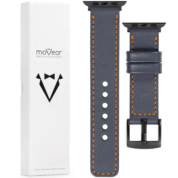 Zawartość zestawu moVear do Apple Watch 10 9 8 7 6 5 4 3 2 1 SE (46/45/44/42mm) & Ultra (49mm) Co zawiera oryginalne opakowanie moVear Prestige C1 skórzanego paska do zegarka / smartwatcha - moVear Prestige 22mm do Apple Watch 10 / 9 / 8 / 7 / 6 / 5 / 4 / SE (46/45/44mm) & Ultra (49mm)