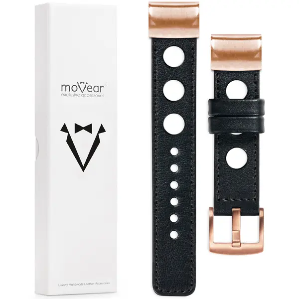 What is included in the package: leather strap moVear Prestige R1 with fastening [MODEL_RZĄDZENIA] for Fenix / Instinct - 43/42/40mm 