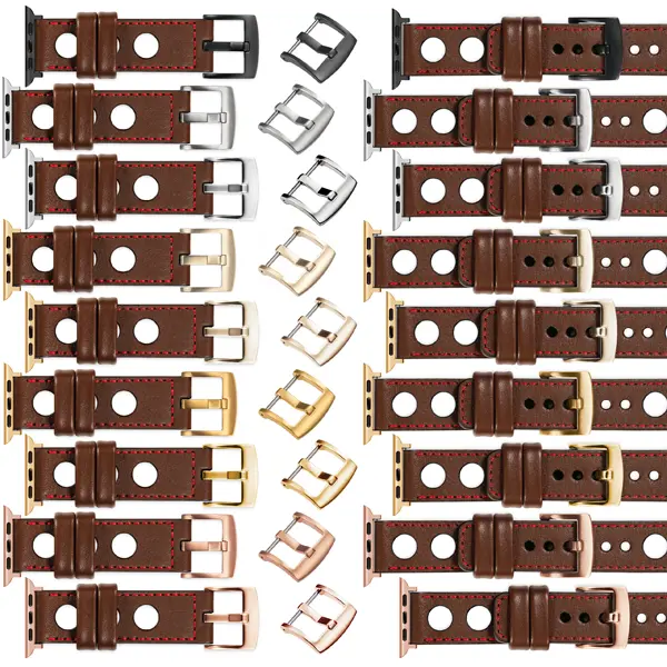 Pasek moVear Prestige R1 dla Apple Watch 49/46/45/44mm (series 10-1) możesz wybrać z klamrą i adapterem w jednym z wielu kolorów. Polskiej produkcji paski moVear Prestige R1 24mm do Apple Watch 10 / 9 / 8 / 7 / 6 / 5 / 4 / SE (46/45/44mm) & Ultra (49mm) to również możliwość personalizacji koloru klamry / sprzączki / adaptera.