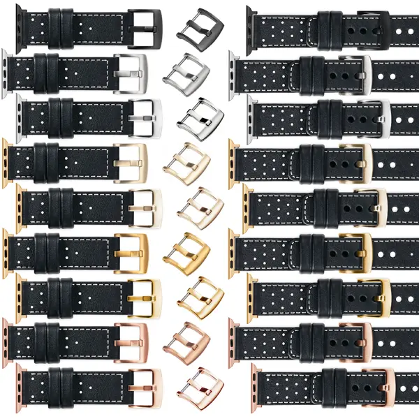 Pasek moVear Prestige R2 dla Apple Watch 10 9 8 7 6 5 4 3 2 1 SE (46/45/44/42mm) & Ultra (49mm) możesz wybrać z klamrą i adapterem w jednym z wielu kolorów. Polskiej produkcji paski moVear Prestige R2 24mm do Apple Watch 10 / 9 / 8 / 7 / 6 / 5 / 4 / SE (46/45/44mm) & Ultra (49mm) to również możliwość personalizacji koloru klamry / sprzączki / adaptera.