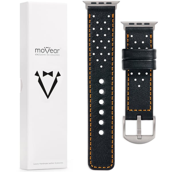 Zawartość zestawu moVear do Apple Watch Ultra 49mm Co zawiera oryginalne opakowanie moVear Prestige R2T skórzanego paska do zegarka / smartwatcha - moVear Prestige 26mm do Apple Watch Ultra 49mm