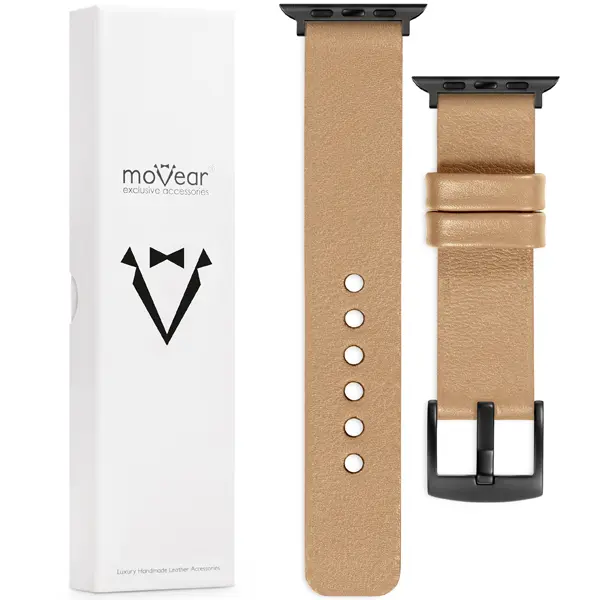 Zawartość zestawu moVear do Apple Watch 10/9/8/7/6/SE/5/4/3/2/1 (46/45/44/42mm) & Ultra (49mm) Co zawiera oryginalne opakowanie skórzanego paska do zegarka / smartwatcha - moVear Prestige S1 24mm do Apple Watch 10 / 9 / 8 / 7 / 6 / 5 / 4 / SE (46/45/44mm) & Ultra (49mm)