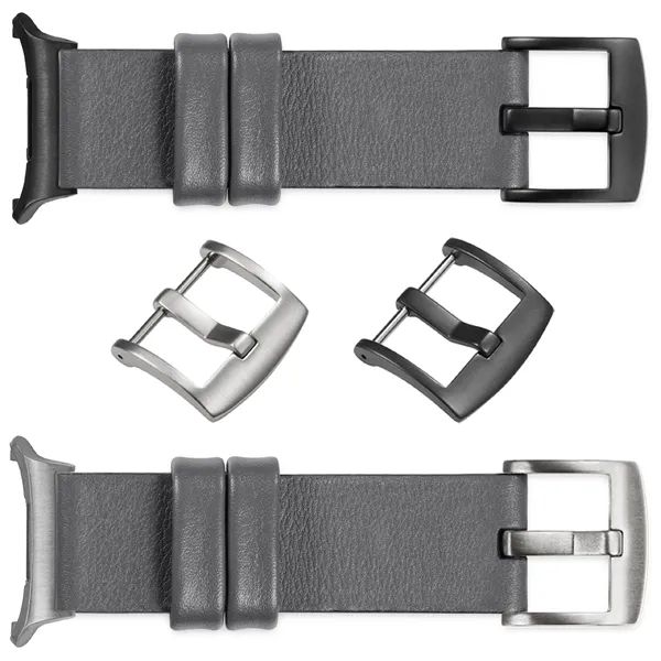 You can choose moVear Prestige S1 for Samsung Galaxy Watch Ultra with a buckle in one of many colors: (Black matte, Brushed silver, Polished silver, Brushed gold, Polished gold, Creamy brushed gold (18mm), Rose gold brushed, Rose gold polished, ). Polish production of moVear belts Prestige S1 24mm to Samsung Galaxy Watch Ultra it is also possible to personalize the color of the buckle.