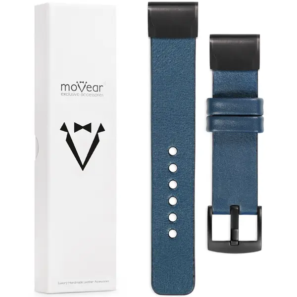 What is included in the package: leather strap moVear Prestige S1 with fastening [MODEL_RZĄDZENIA] for Fenix / Forerunner / Epix / Instinct / Enduro / Quatix / MARQ - 47/45mm 