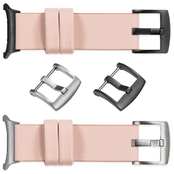 You can choose moVear Prestige S1 for Samsung Galaxy Watch Ultra with a buckle in one of many colors: (Black matte, Brushed silver, Polished silver, Brushed gold, Polished gold, Creamy brushed gold (18mm), Rose gold brushed, Rose gold polished, ). Polish production of moVear belts Prestige S1 22mm to Samsung Galaxy Watch Ultra it is also possible to personalize the color of the buckle.