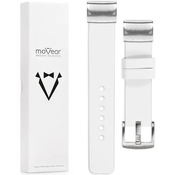 What is included in the package: leather strap moVear Prestige S1 with fastening [MODEL_RZĄDZENIA] for Fenix / Forerunner / Epix / Instinct / Enduro / Quatix / MARQ - 47/45mm 