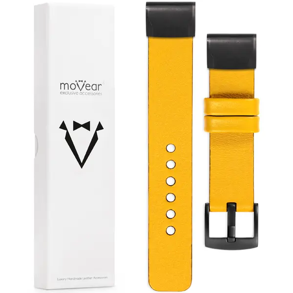 What is included in the package: leather strap moVear Prestige S1 with fastening [MODEL_RZĄDZENIA] for Fenix / Forerunner / Epix / Instinct / Enduro / Quatix / MARQ - 47/45mm 