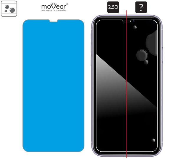 Rozmieszczenie kleju - warstwy adsorpcyjnej - dla szkła hartowanego moVear GLASS mSHIELD 2.5D na Apple iPhone 11 / Xr (6.1 Rozmieszczenie kleju - warstwy adsorpcyjnej - pod całą powierzchnią szkła moVear GLASS mSHIELD 2.5D na iPhone 11 / iPhone Xr (6.1