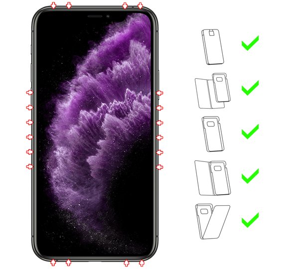 Do jakich typów etui pasuje moVear GLASS mSHIELD 3D PRO-E na Apple iPhone 11 Pro Max / Xs MAX moVear GLASS mSHIELD 3D PRO-E na iPhone 11 Pro Max / iPhone Xs MAX (6.5
