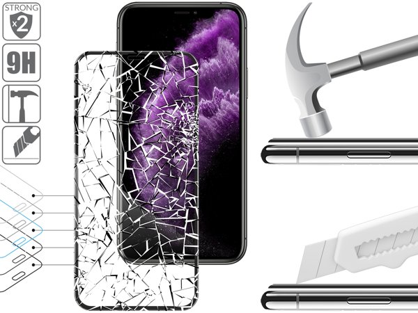 Budowa i wytrzymałość szkła hartowanego moVear GLASS mSHIELD 3D PRO-E na Apple iPhone 11 Pro Max / Xs MAX (6.5 2x bardziej wytrzymałe szkło moVear GLASS mSHIELD 3D PRO-E ochroni ekran Twojego Apple iPhone 11 Pro Max / Xs MAX (6.5