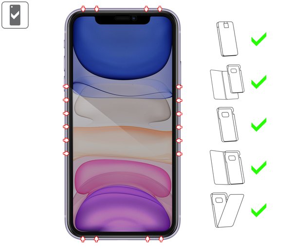 Do jakich typów etui pasuje moVear GLASS mSHIELD 2.5D MAX privacy na Apple iPhone 11 / Xr GLASS mSHIELD 2.5D MAX privacy na iPhone 11 / iPhone Xr (6.1