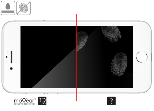 Wysokiej jakości powłoka oleofobowa na szkle hartowanym moVear GLASS mSHIELD 3D PRO do Apple iPhone 8 Plus / 7 Plus z ekranem o przekątnej 5.5 cala