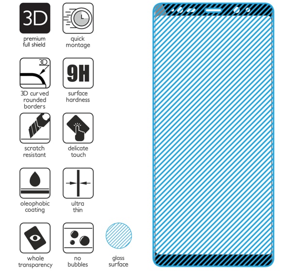 Podsumowanie cech szkła hartowanego moVear GLASS mSHIELD 3D na Samsung Galaxy Note 8 z ekranem o przekątnej 6.3 cala Najnowsze technologie w szkle hartowanym dla GLASS mSHIELD 3D do Samsung Galaxy Note 8 (6.3