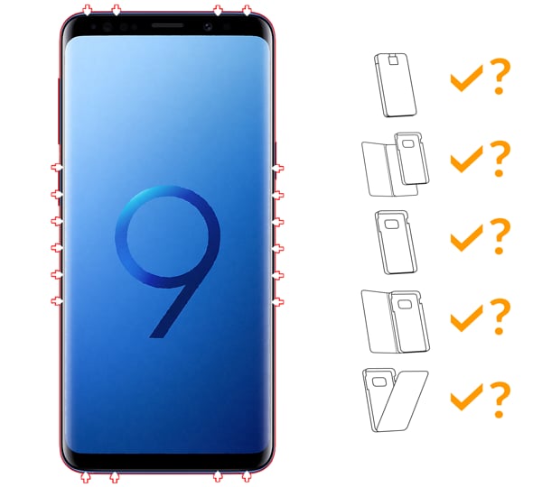 Do jakich typów etui pasuje moVear GLASS mSHIELD 3D na Samsung S9+ moVear GLASS mSHIELD 3D na Samsung Galaxy S9+ (6.2