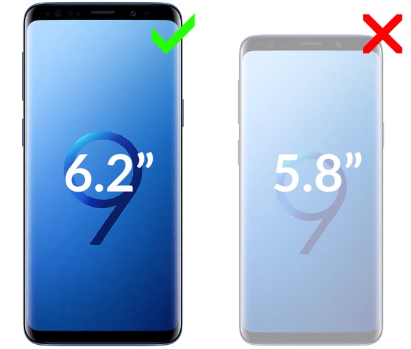 Kompatybilność szkła hartowanego moVear GLASS mSHIELD 3D na Samsung S9+ (G965) Obrazek prezentujący kompatybilność szkła hartowanego moVear GLASS mSHIELD 3D na Samsung S9+. Aby uniknąć pomyłek przy zakupie, zwróć uwagę na dokładny model swojego telefonu.
