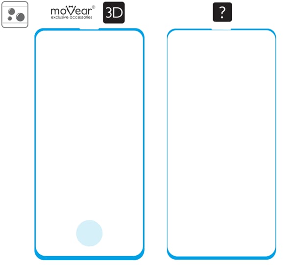 Rozmieszczenie kleju dla szkła hartowanego moVear GLASS mSHIELD 3D na Samsung Galaxy S10+ (G975) Rozmieszczenie bardzo lepkiego kleju na brzegach szkła moVear GLASS mSHIELD 3D na Samsung S10+