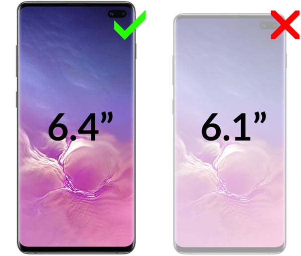 Kompatybilność szkła hartowanego moVear GLASS mSHIELD 3D na Samsung S10+ (6.4 Obrazek prezentujący kompatybilność szkła hartowanego moVear GLASS mSHIELD 3D na Samsung Galaxy S10+. Aby uniknąć pomyłek przy zakupie, zwróć uwagę na dokładny model swojego telefonu.