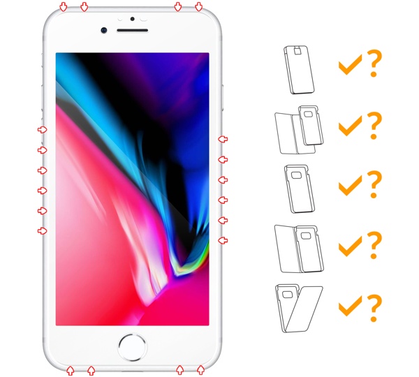 Do jakich typów etui pasuje moVear GLASS mSHIELD 3D PRO MATT na Apple iPhone 8/7 Plus moVear GLASS mSHIELD 3D PRO MATT na Apple iPhone 8/7 Plus (5.5