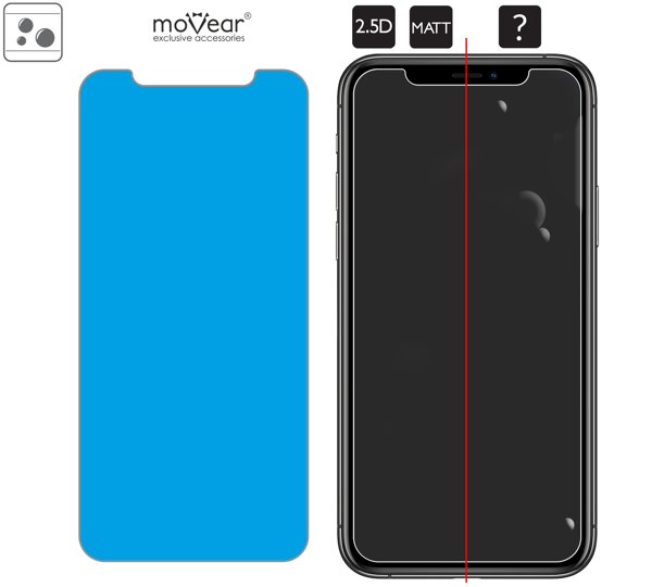 Rozmieszczenie kleju - warstwy adsorpcyjnej - dla szkła hartowanego moVear GLASS mSHIELD 2.5D MATT na iPhone 11 Pro Max / iPhone Xs MAX (6.5 Rozmieszczenie kleju - warstwy adsorpcyjnej - pod całą powierzchnią szkła moVear GLASS mSHIELD 2.5D MATT na iPhone 11 Pro Max / iPhone Xs MAX.