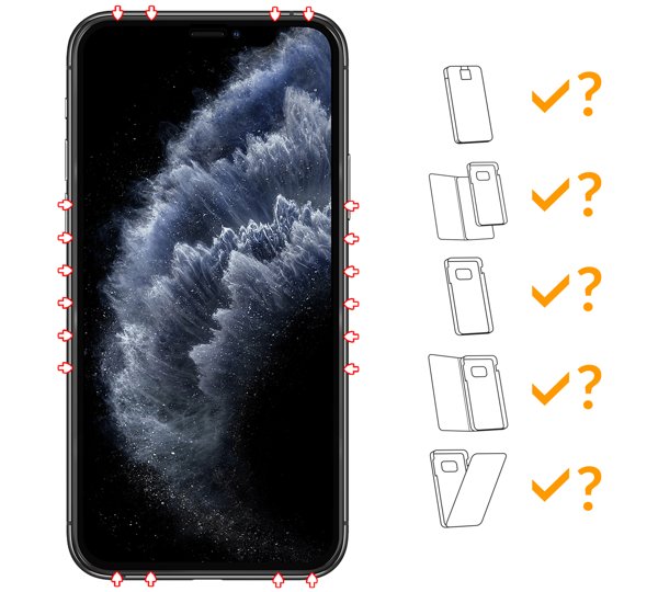 Do jakich typów etui pasuje moVear GLASS mSHIELD 3D PRO MATT na Apple iPhone 11 Pro / Xs / X (5.8 moVear GLASS mSHIELD 3D PRO MATT na iPhone 11 Pro / iPhone Xs / X (5.8