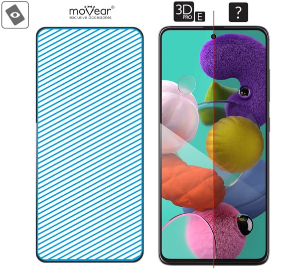 Obszar szklanej powierzchni mARG™ moVear GLASS mSHIELD 3D PRO-E na Samsung Galaxy S10 Lite (G770) Prawdziwe szkło w technologii mARG™ znajduje się na całej powierzchni protektora moVear GLASS mSHIELD 3D PRO-E do Samsung Galaxy S10 Lite.