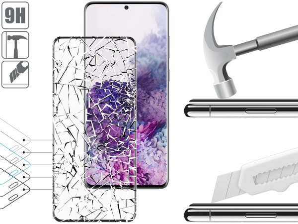Budowa i wytrzymałość szkła hartowanego moVear GLASS mSHIELD 3D na Samsung Galaxy S20 Wytrzymałe szkło moVear GLASS mSHIELD 3D ochroni ekran Twojego Samsung S20 (6.2