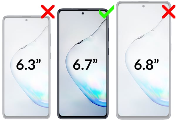 Kompatybilność szkła hartowanego moVear GLASS mSHIELD 2.5D MAX na Samsung Note10 Lite (N770) Obrazek prezentujący kompatybilność szkła hartowanego moVear GLASS mSHIELD 2.5D MAX na Samsung Galaxy Note10 Lite (N770). Aby uniknąć pomyłek przy zakupie, zwróć uwagę na dokładny model swojego telefonu.