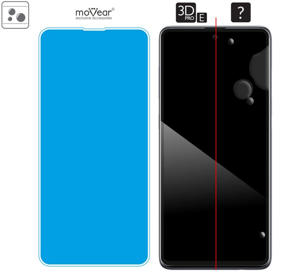 Rozmieszczenie kleju - warstwy adsorpcyjnej - dla szkła hartowanego moVear GLASS mSHIELD 3D PRO-E na Samsung A71 (A715) Rozmieszczenie kleju - warstwy adsorpcyjnej - pod całą powierzchnią szkła moVear GLASS mSHIELD 3D PRO-E na Samsung A71 (A715).