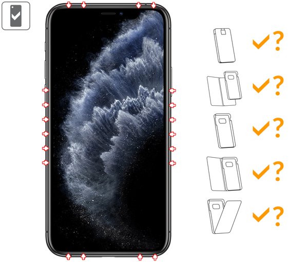 Do jakich typów etui pasuje moVear GLASS mSHIELD 3D PRO privacy na iPhone 11 Pro / iPhone Xs / X moVear GLASS mSHIELD 3D PRO privacy na Apple iPhone 11 Pro / Xs / X (5.8
