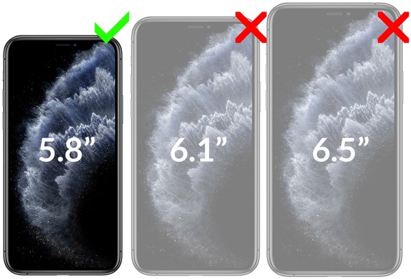 Kompatybilność szkła hartowanego moVear GLASS mSHIELD 3D PRO privacy na iPhone 11 Pro / iPhone Xs / X (5.8 Obrazek prezentujący kompatybilność szkła hartowanego moVear GLASS mSHIELD 3D PRO privacy na iPhone 11 Pro / iPhone Xs / X. Aby uniknąć pomyłek przy zakupie, zwróć uwagę na dokładny model swojego telefonu.