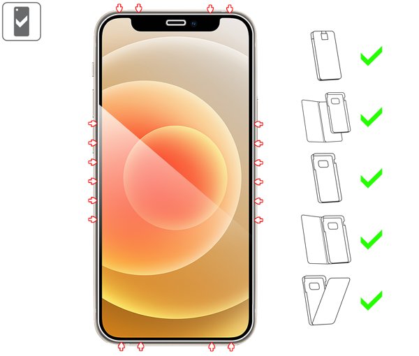 Do jakich typów etui pasuje moVear GLASS mSHIELD 2.5D na Apple iPhone 12 Mini GLASS mSHIELD 2.5D na iPhone 12 Mini umożliwia użytkowanie z każdym typem etui. Zastosuj etui aby jeszcze lepiej ochronić smartfon przed uszkodzeniami.