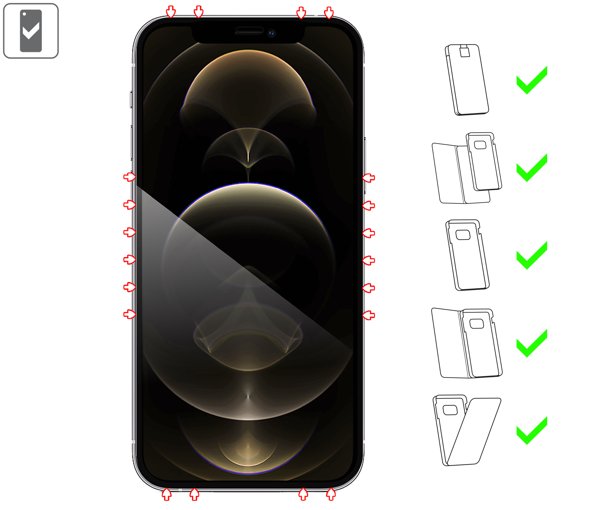 Do jakich typów etui pasuje moVear GLASS mSHIELD 2.5D MAX na iPhone 12 Pro Max GLASS mSHIELD 2.5D MAX na iPhone 12 Pro Max (6.7